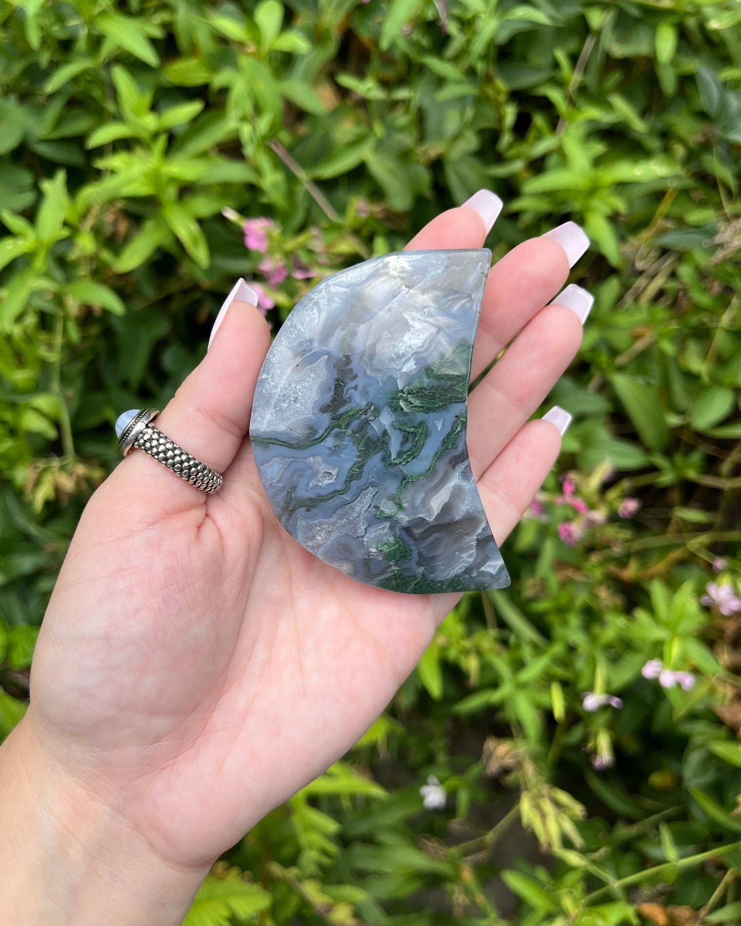 Moss Agate Moons