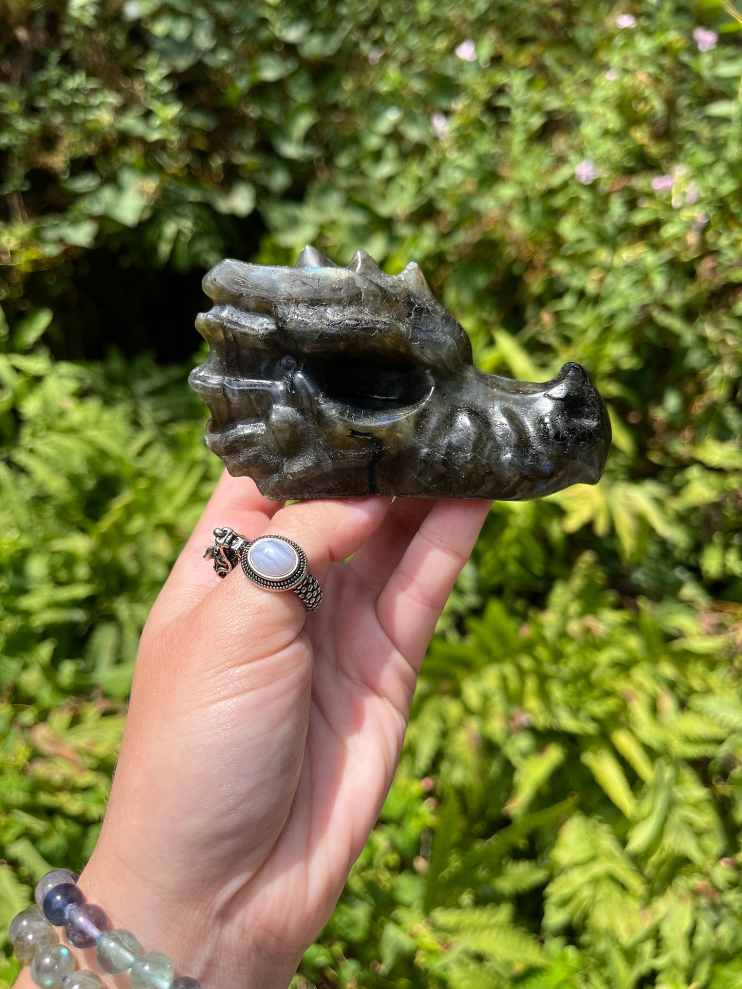 Labradorite Dragon Head