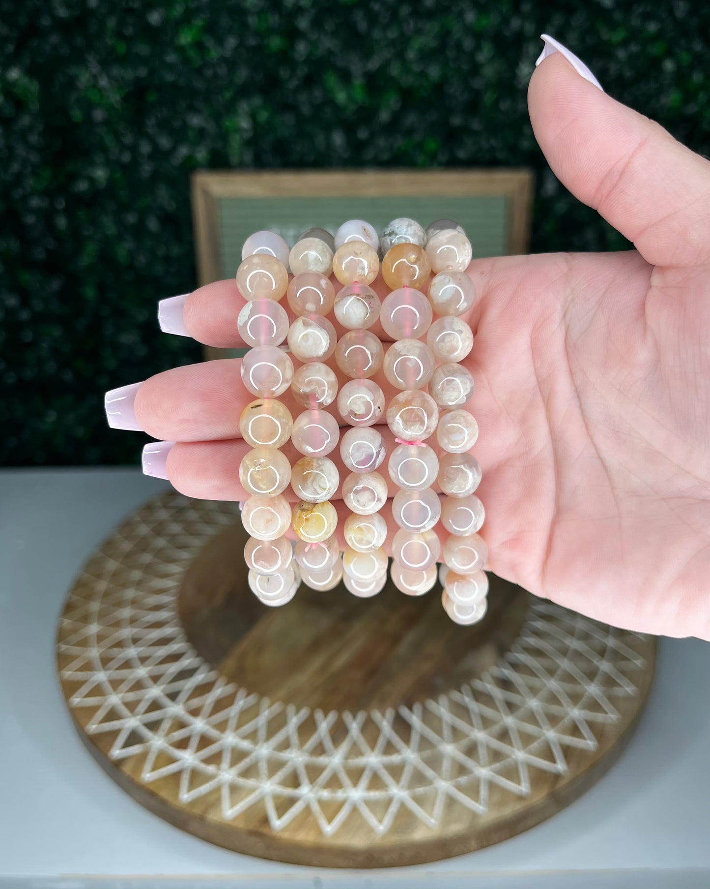 Flower Agate Bracelets