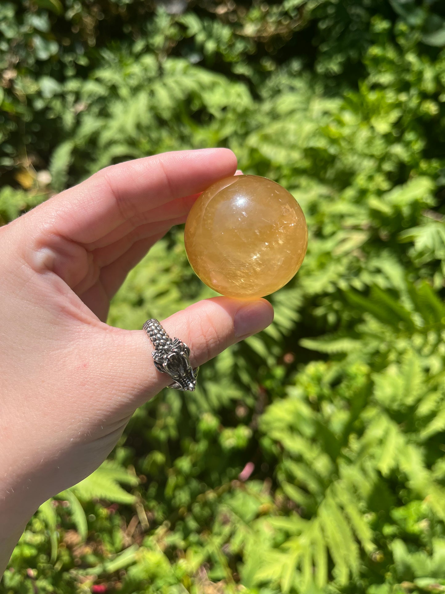 Honey Calcite Sphere