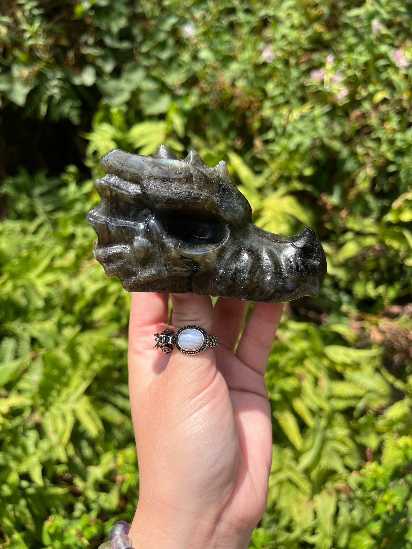 Labradorite Dragon Head