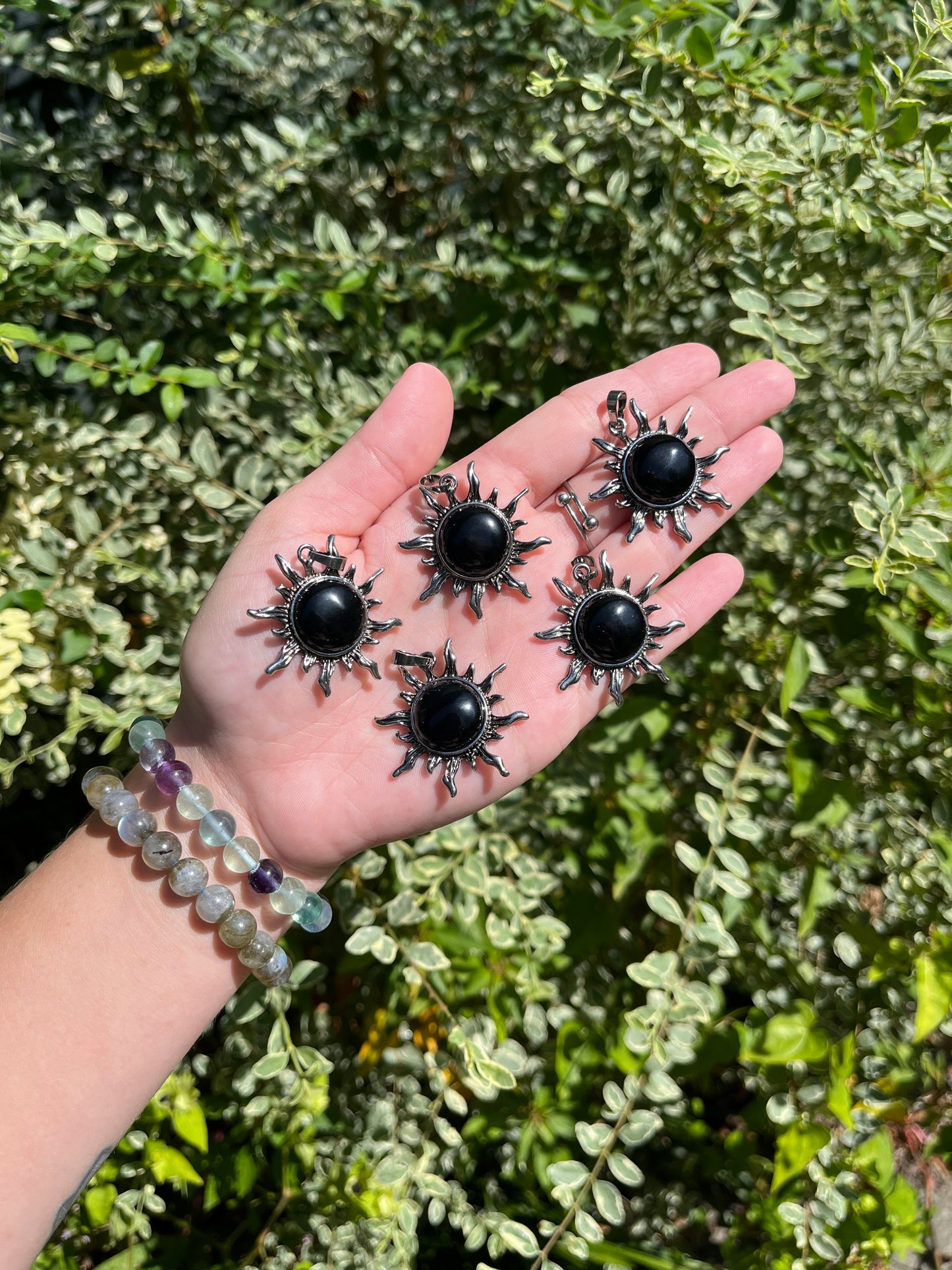 Obsidian Sun Necklaces