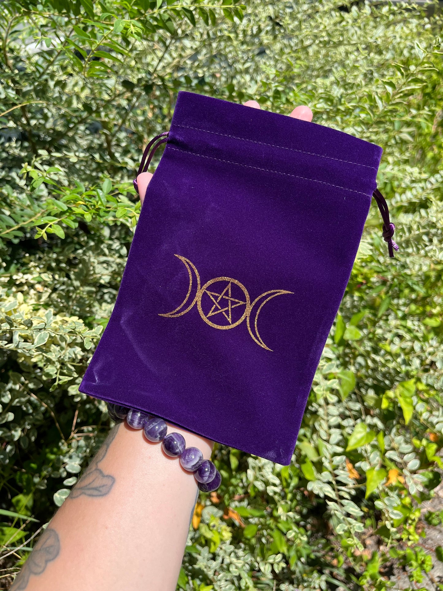 Purple Drawstring Pouch