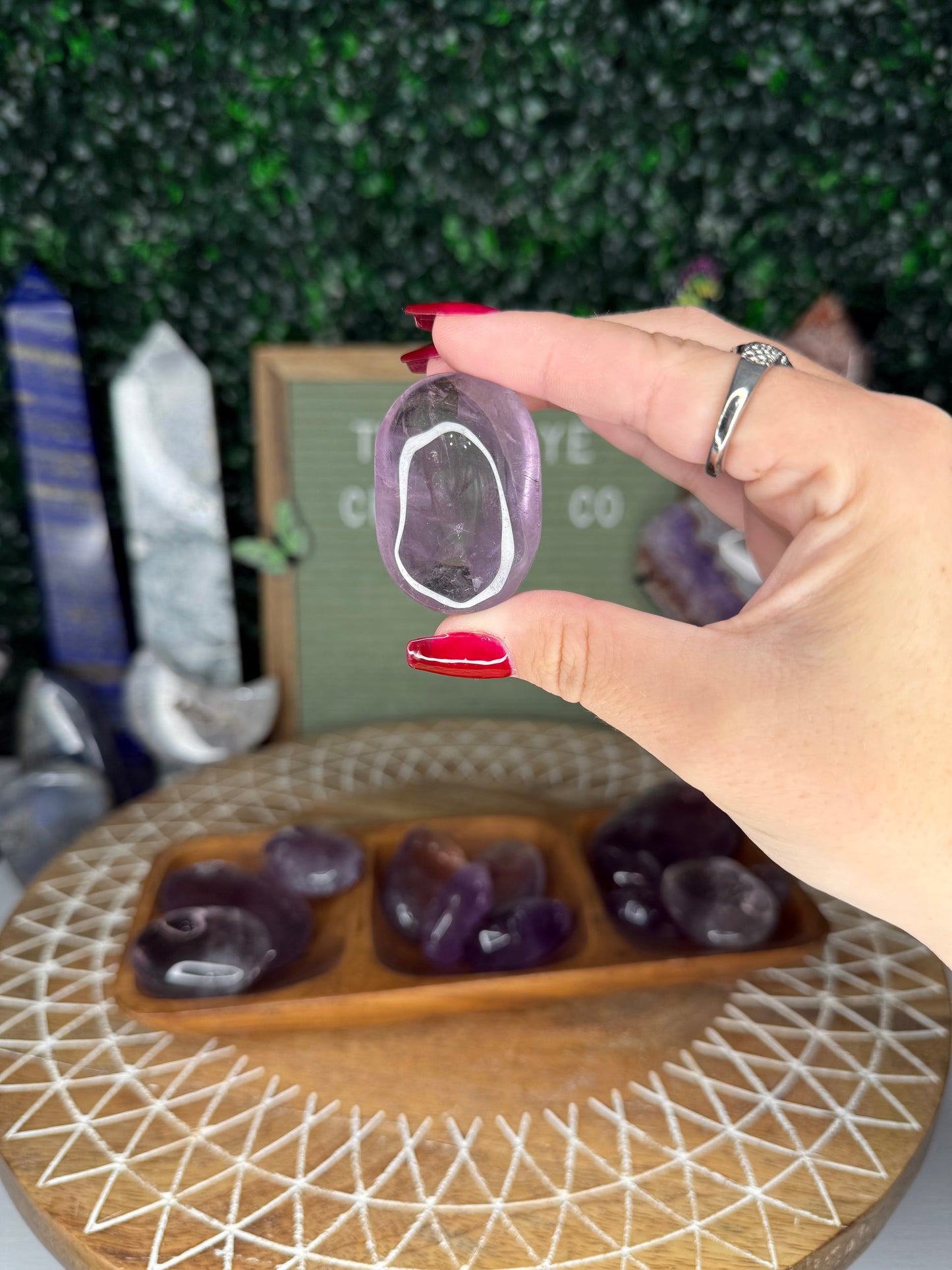 Amethyst Palm Stones