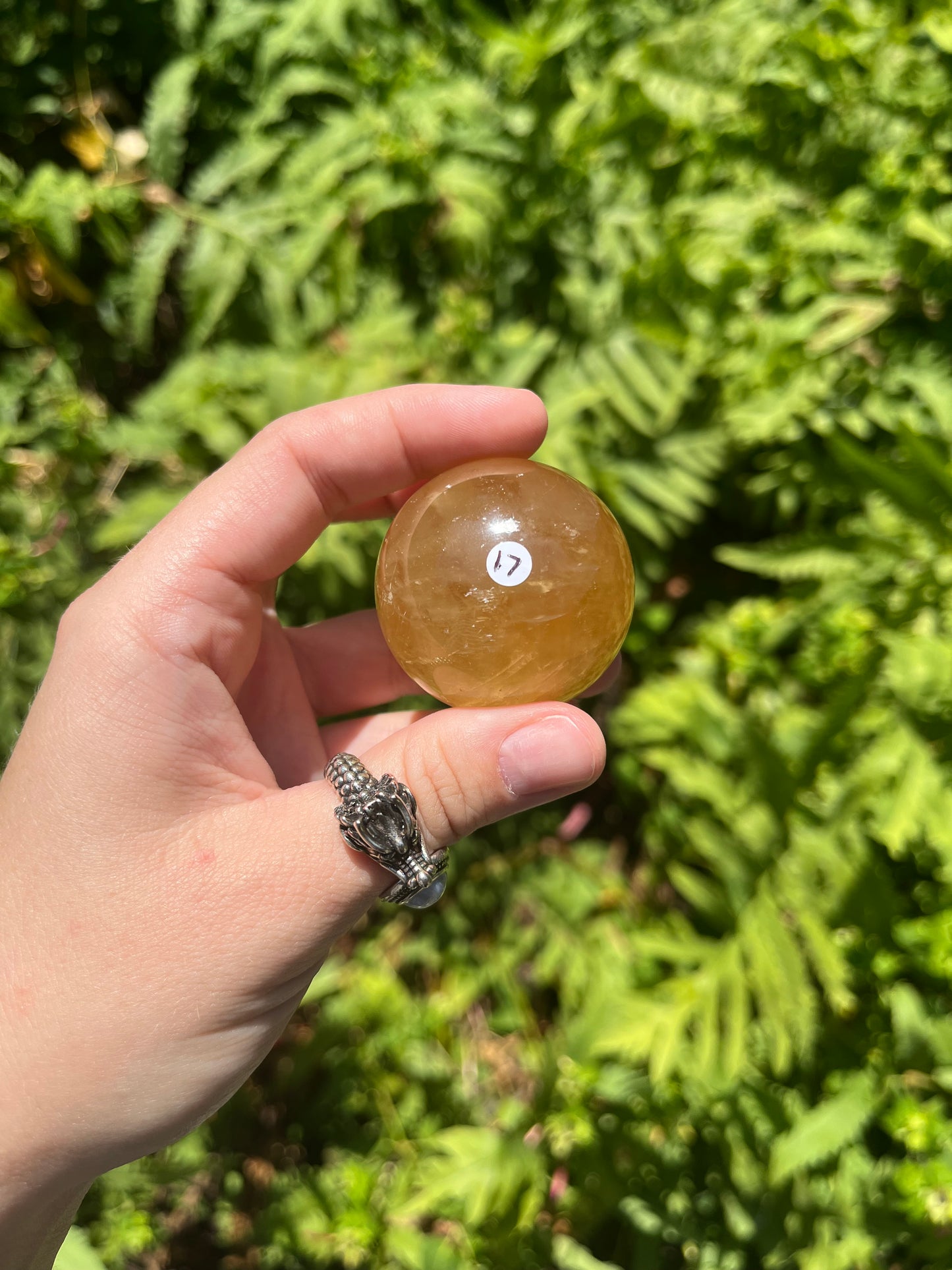 Honey Calcite Sphere