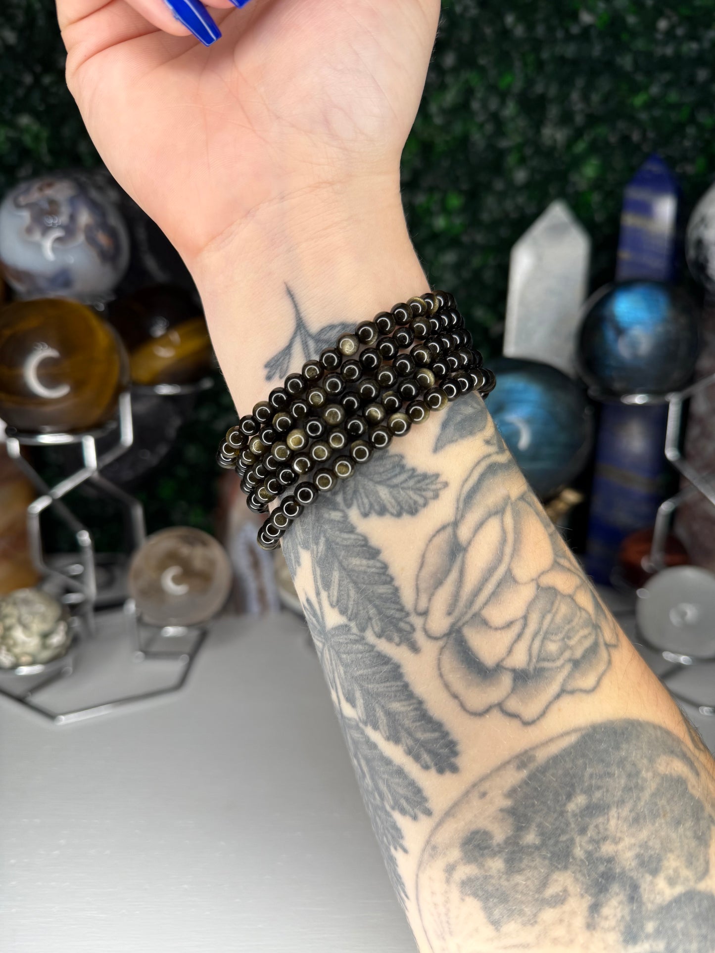 Gold Sheen Obsidian Bracelets