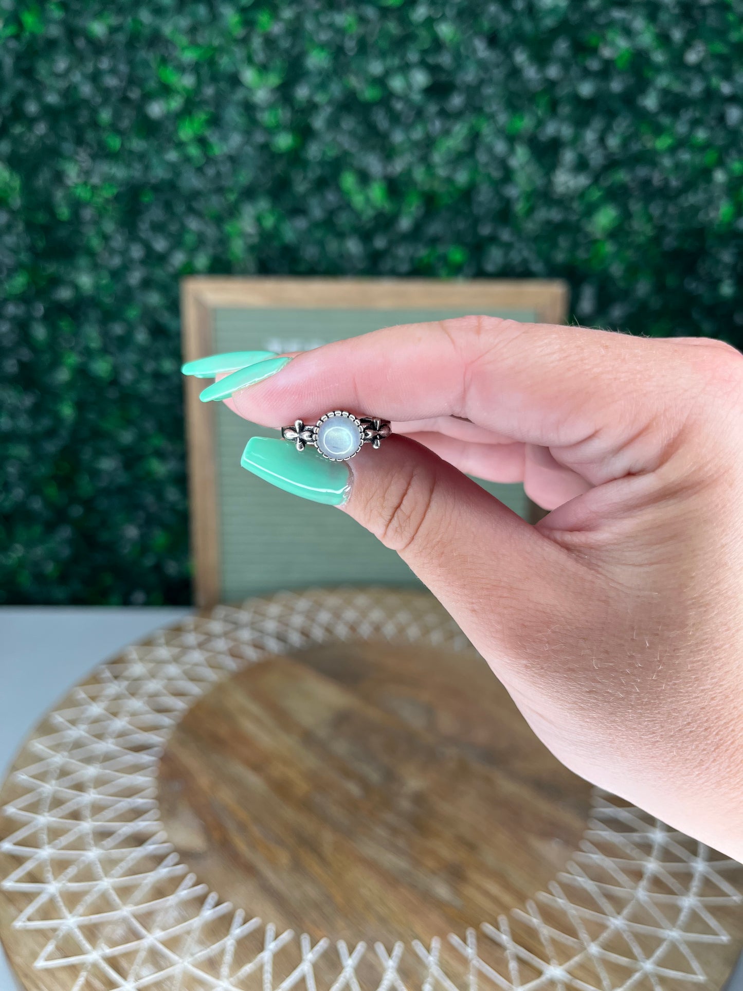 Labradorite Sunflower Rings