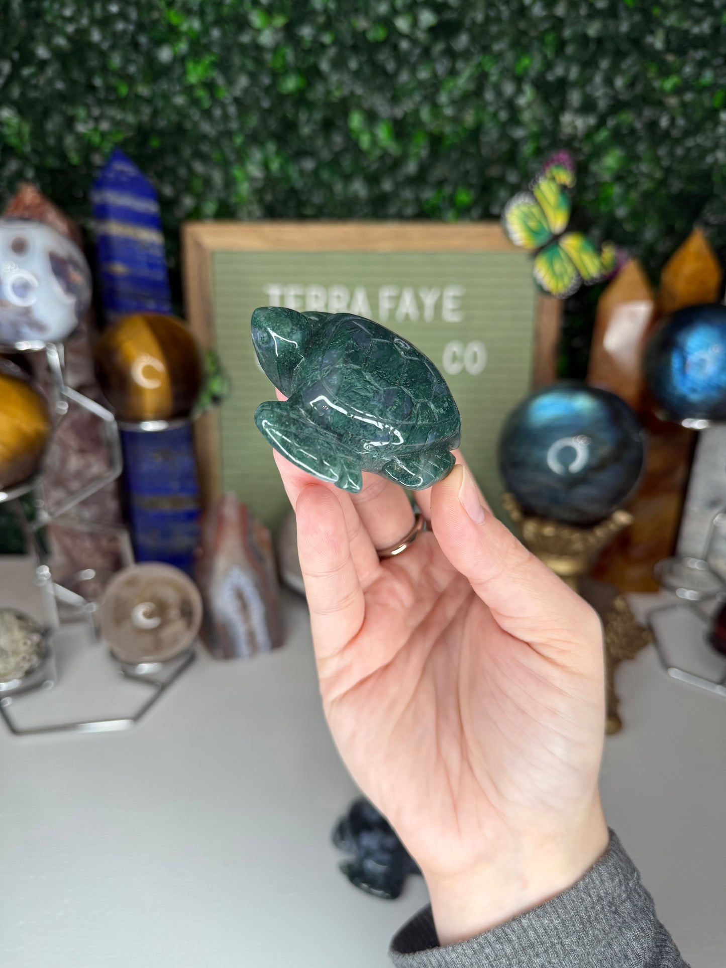 Moss Agate Turtles