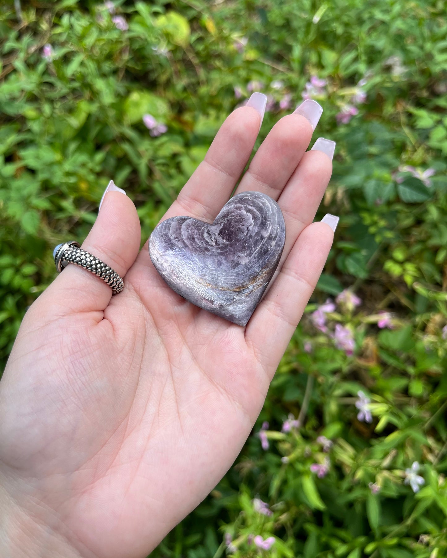 Lepidolite Hearts