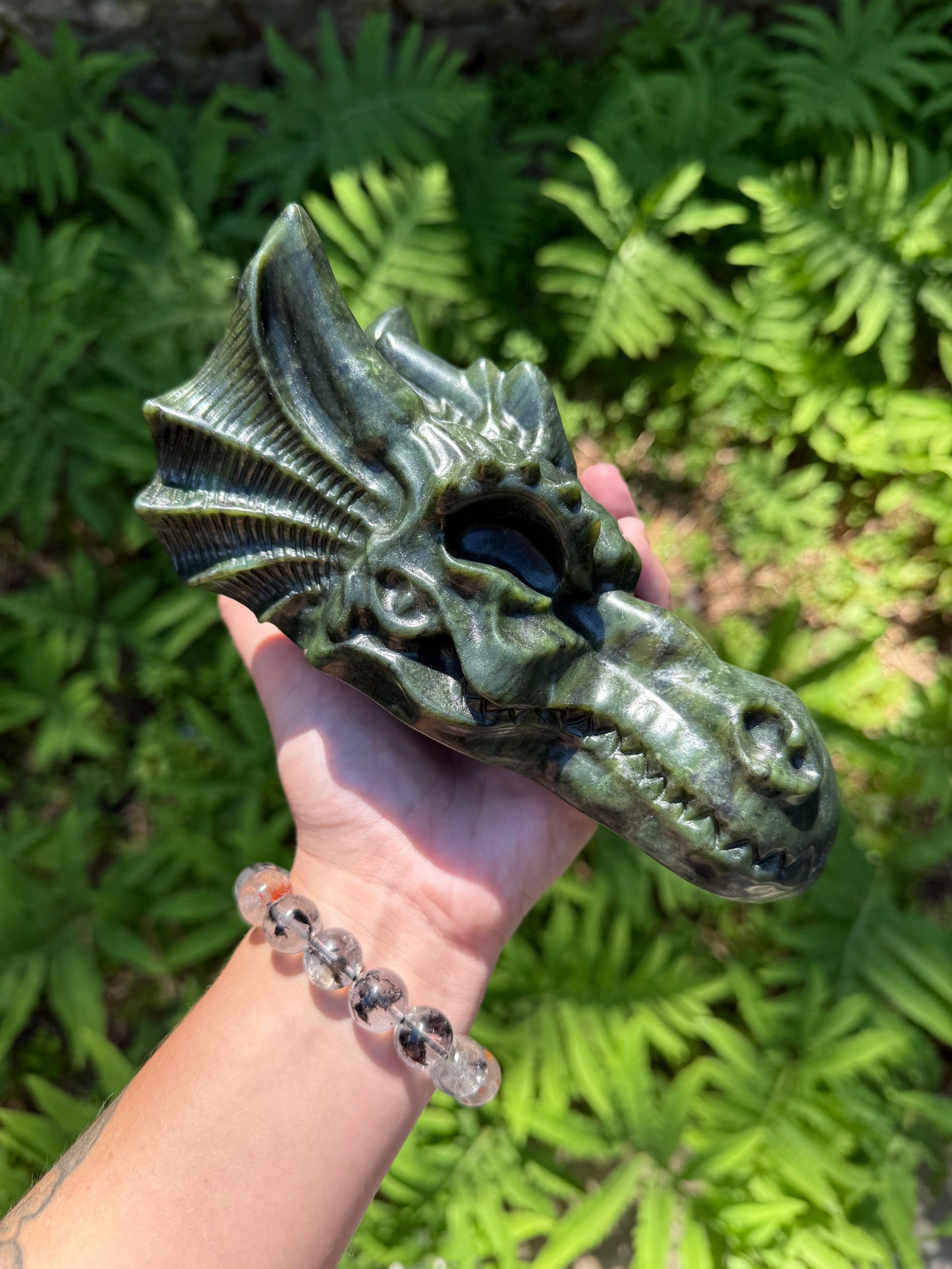 Green Jade Dragon Head