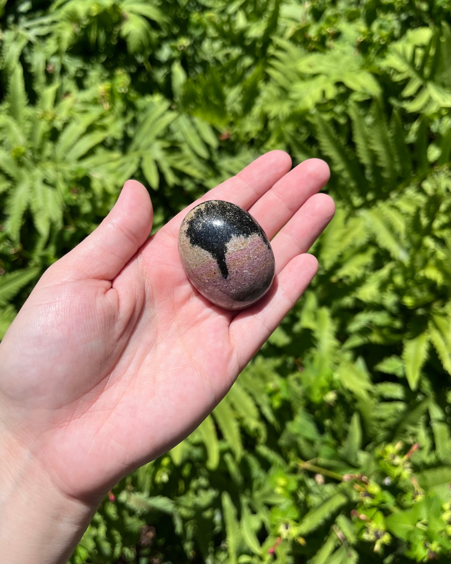 Rhodonite Palm Stones