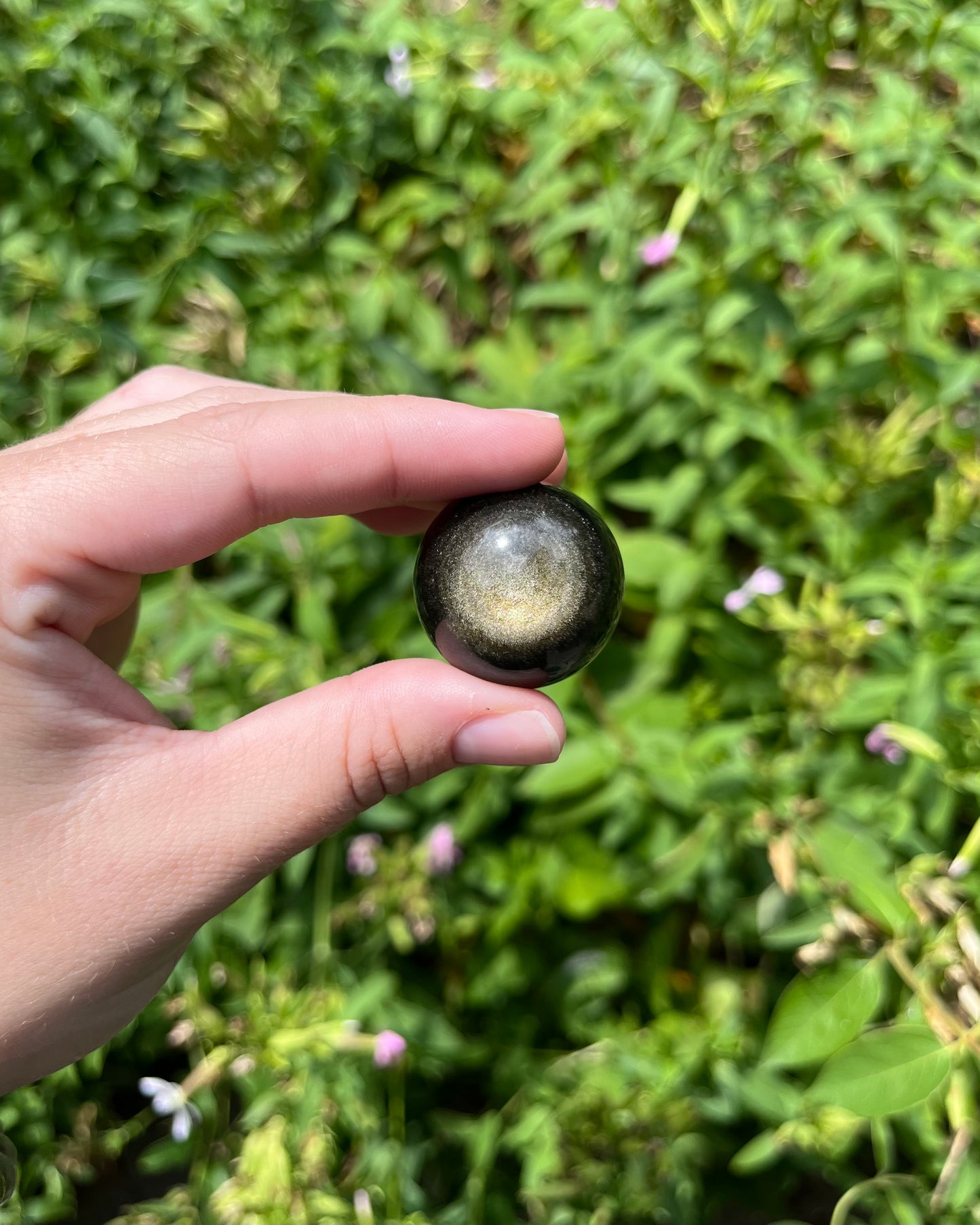 Gold Sheen Obsidian Spheres