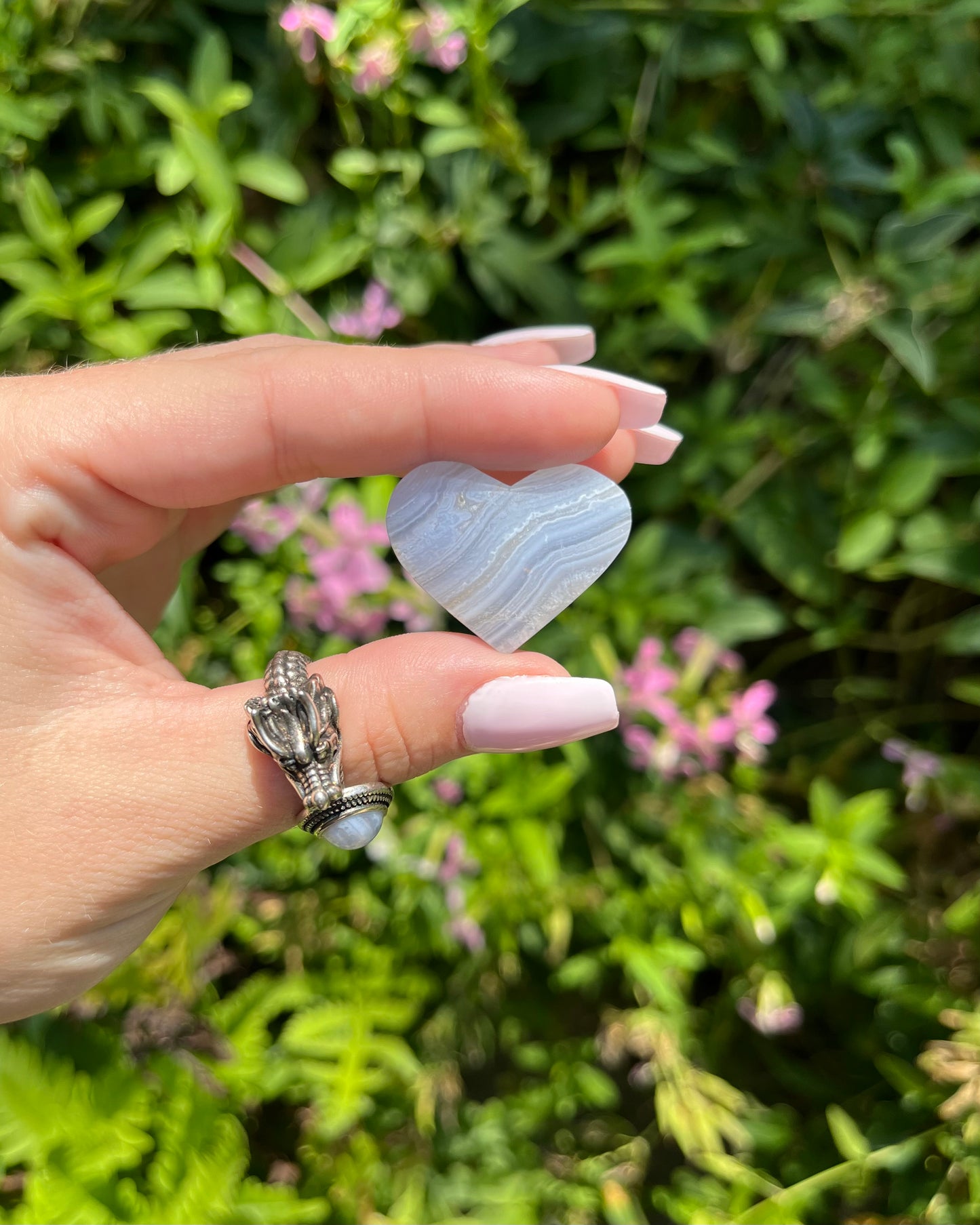 Blue Lace Agate Hearts