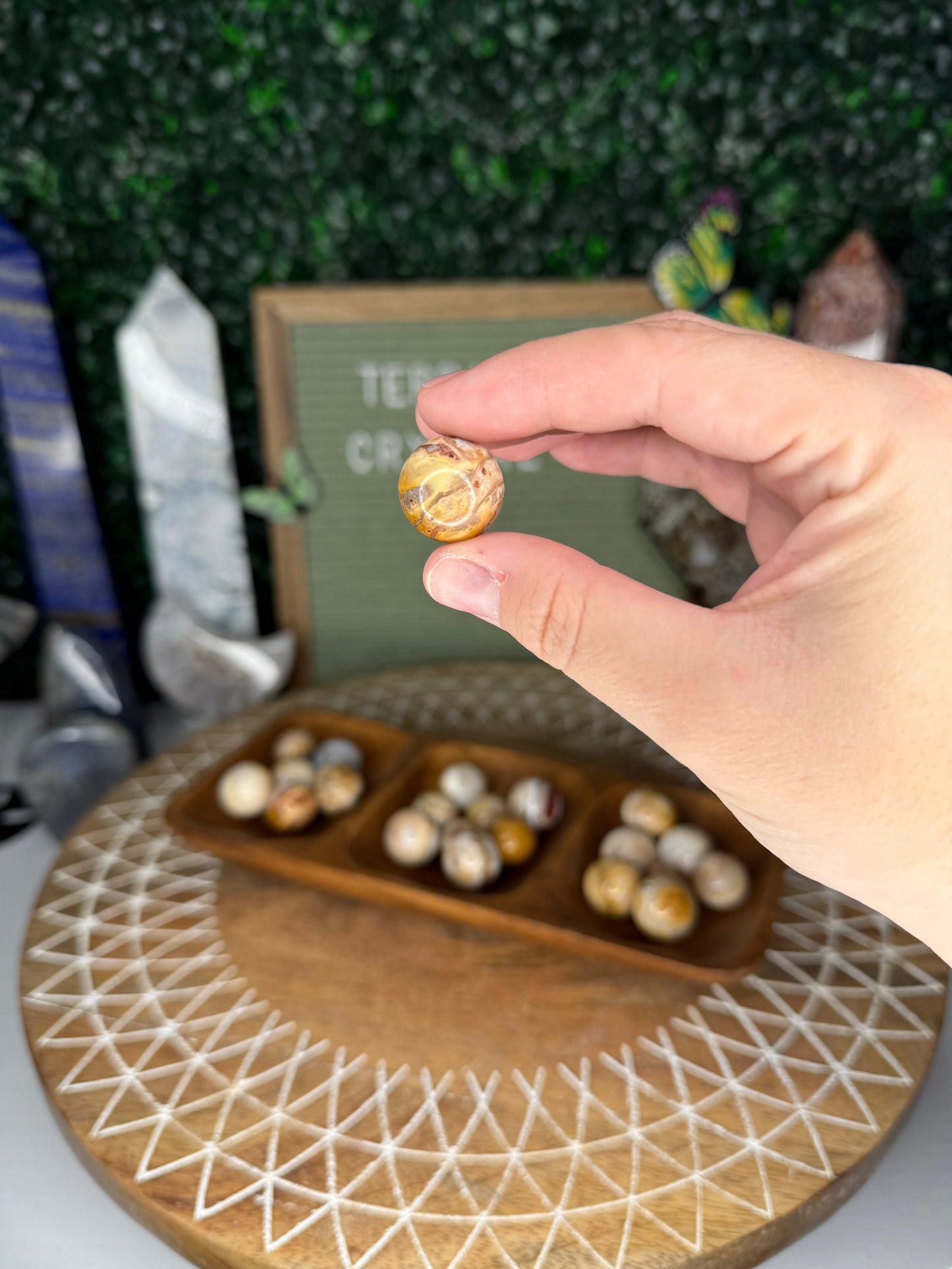 Mini Crazy Lace Agate Spheres