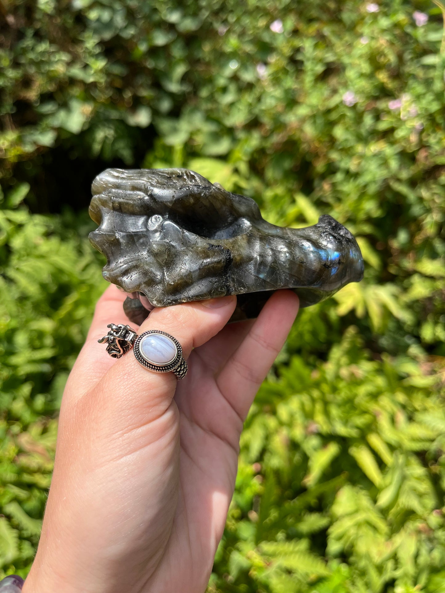 Labradorite Dragon Head