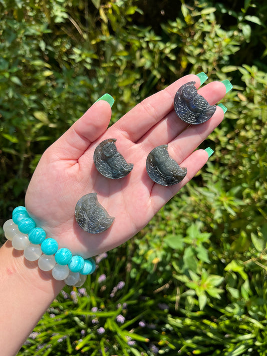 Labradorite Owl Carvings