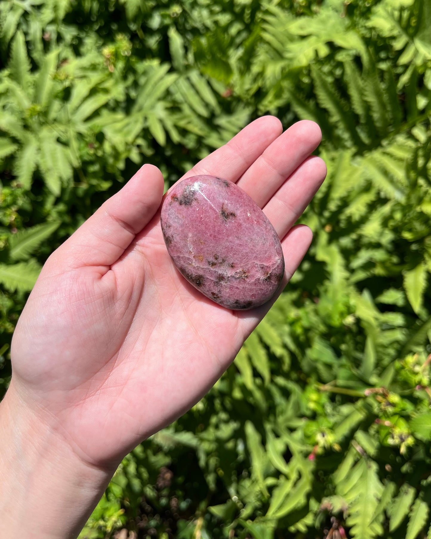 Rhodonite Palm Stones