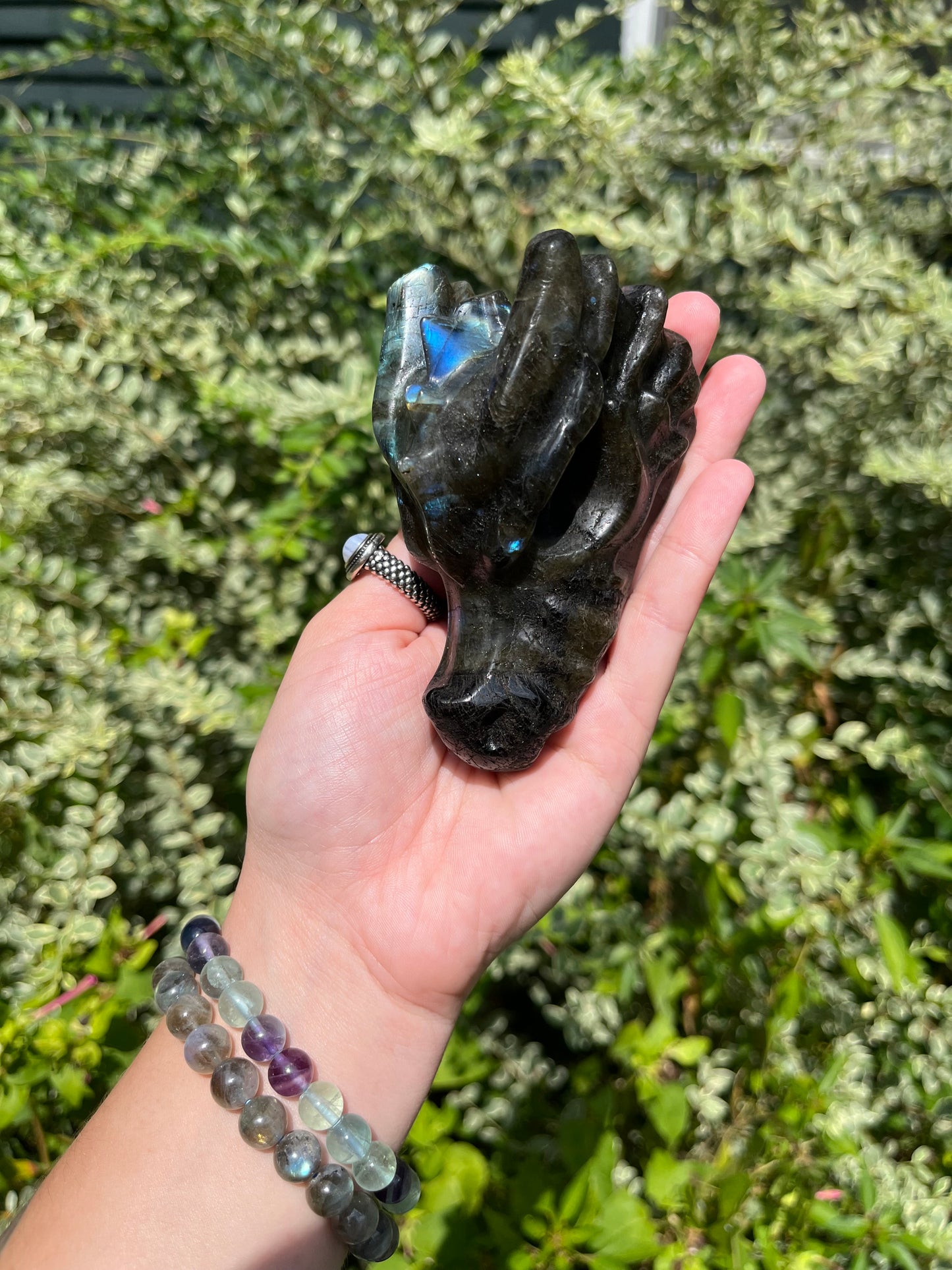 Labradorite Dragon Head