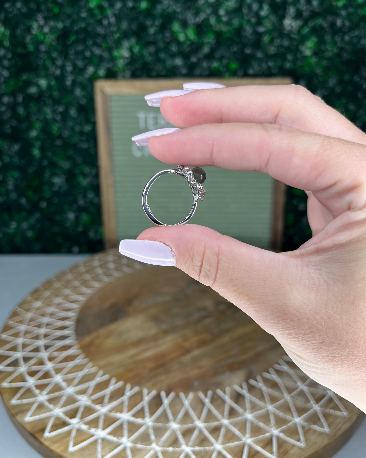 Labradorite Butterfly Rings