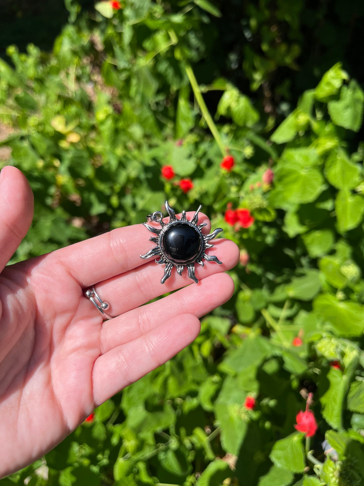 Obsidian Sun Necklaces