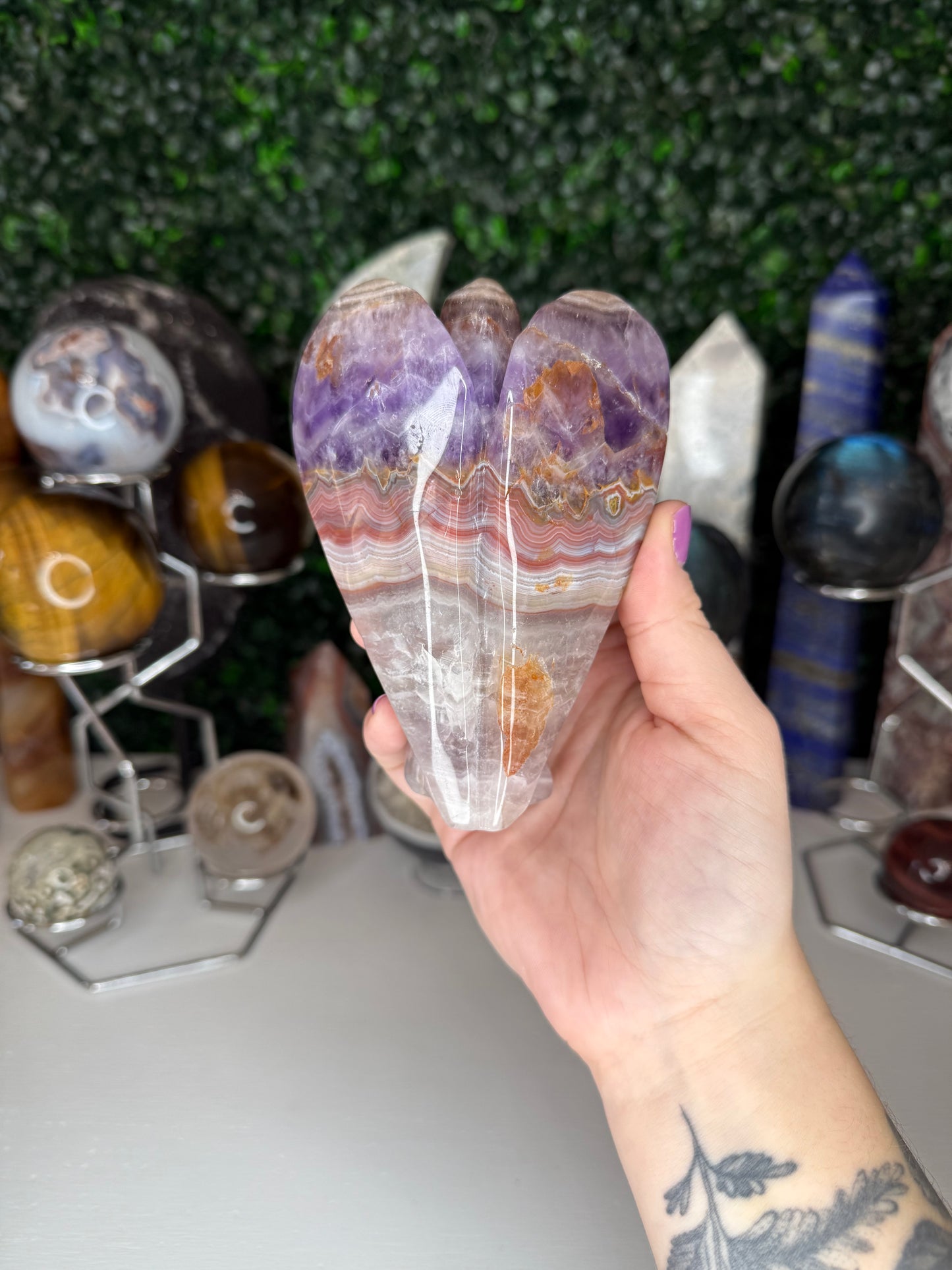 Amethyst Crazy Lace Agate Angel