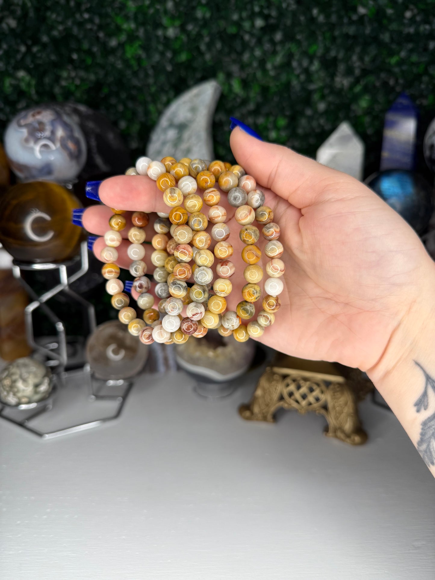 Crazy Lace Agate Bracelets