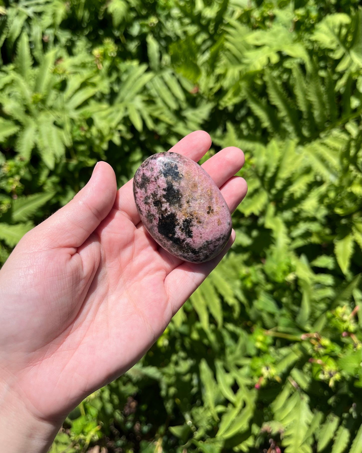 Rhodonite Palm Stones