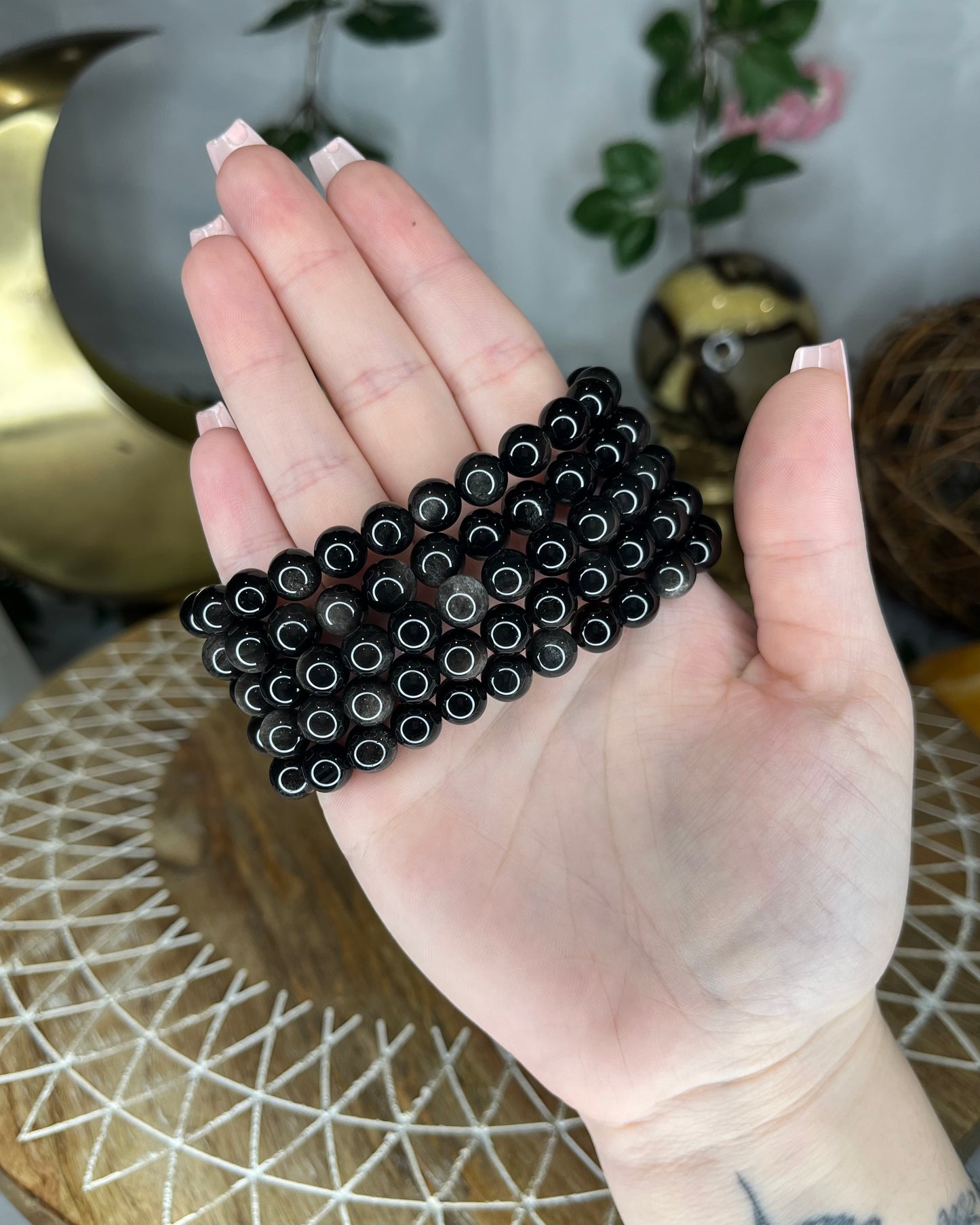 Silver Sheen Obsidian Bracelets