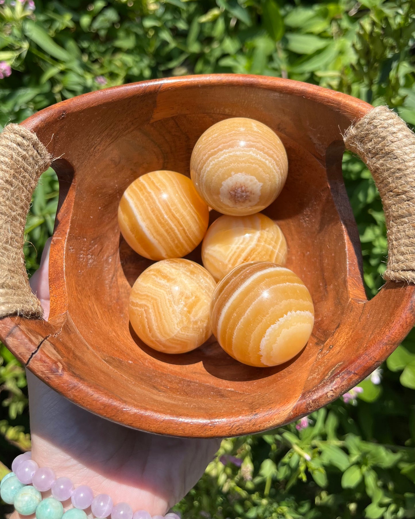 Orange Calcite Spheres