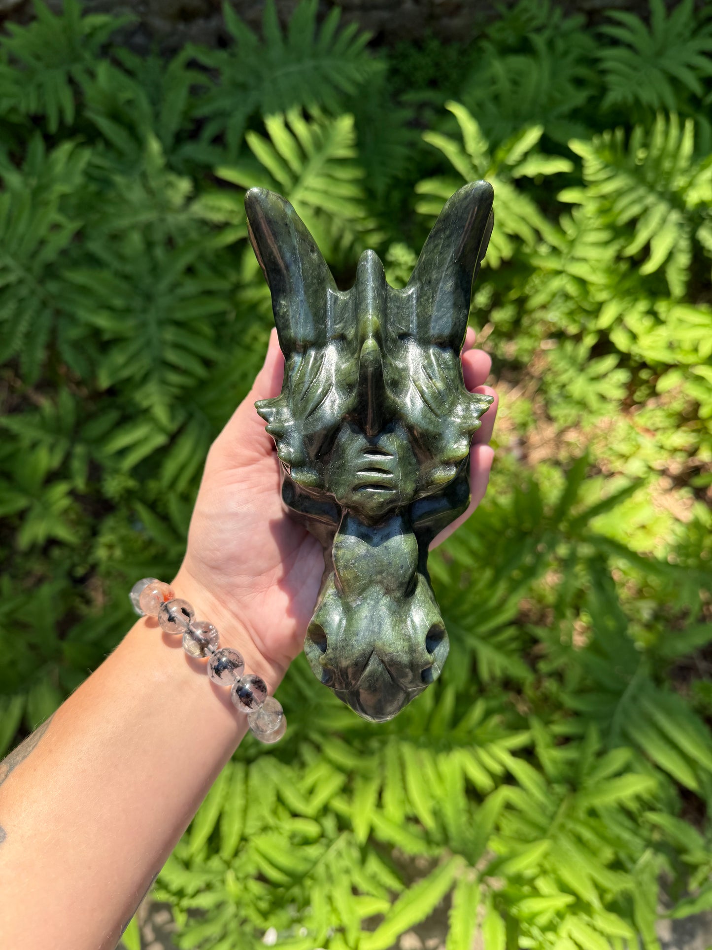 Green Jade Dragon Head