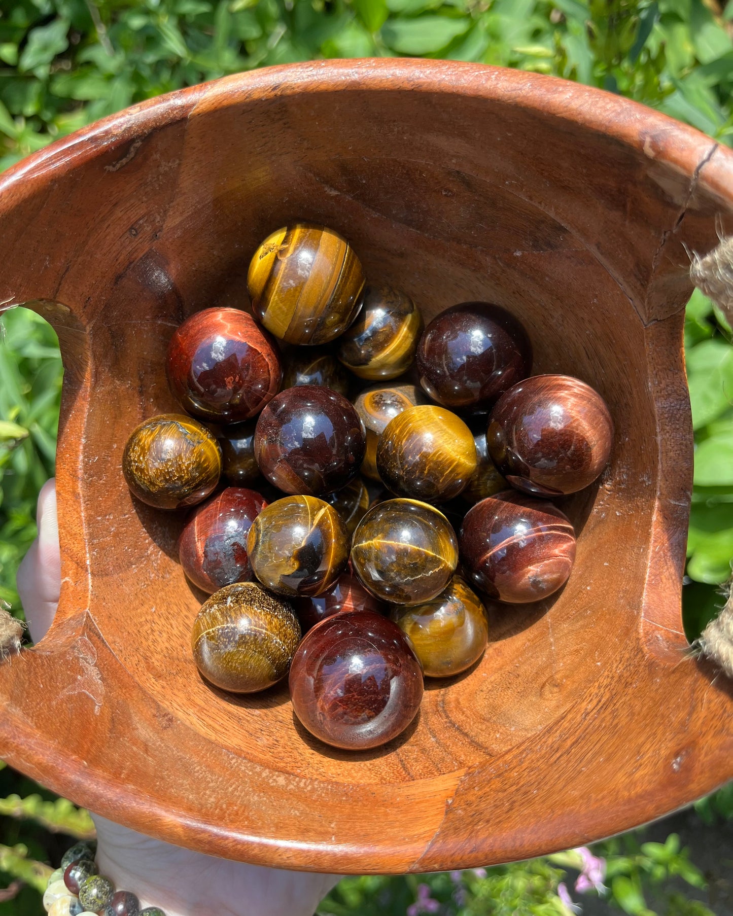 Mini Tigers Eye Spheres