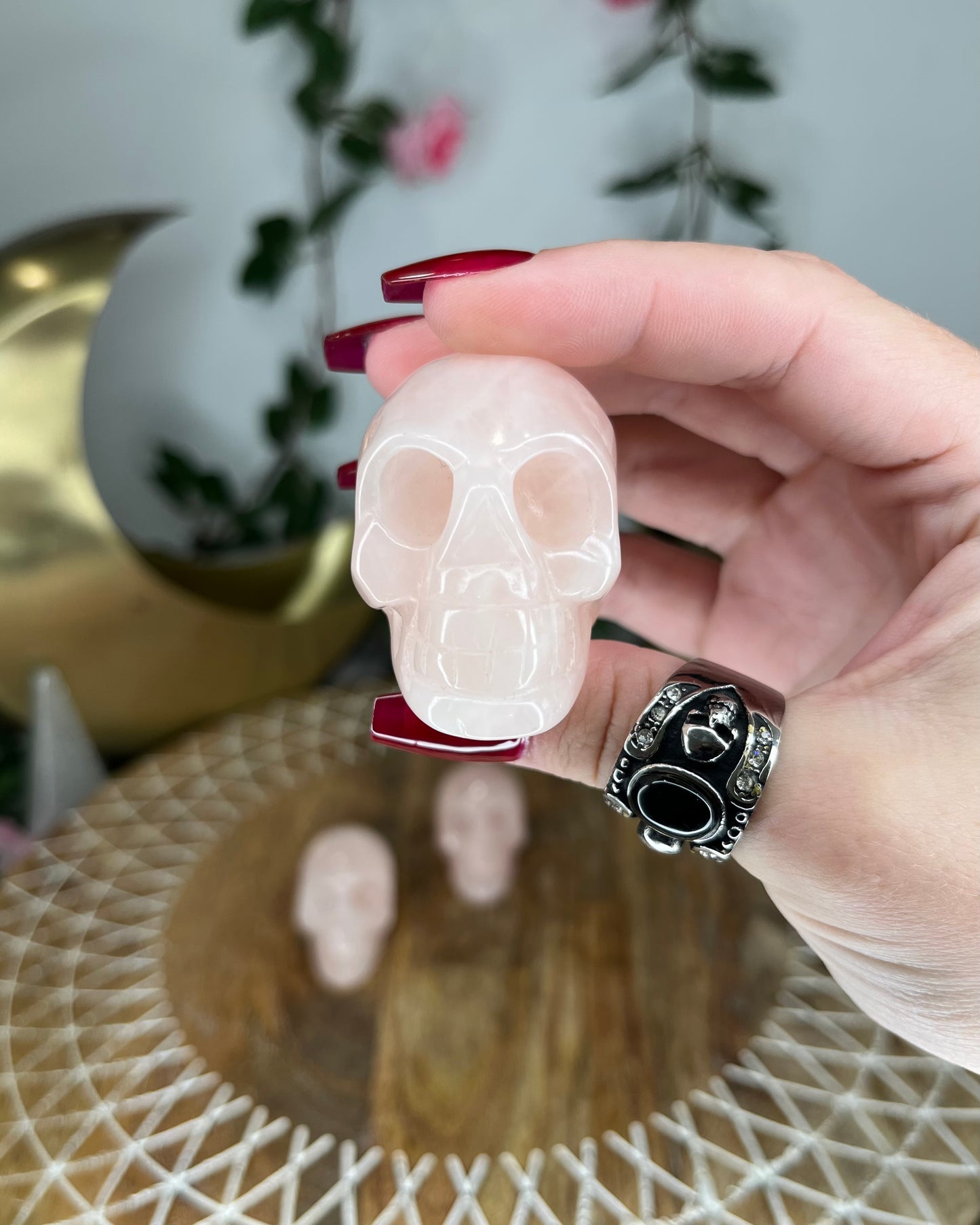 Rose Quartz Skulls