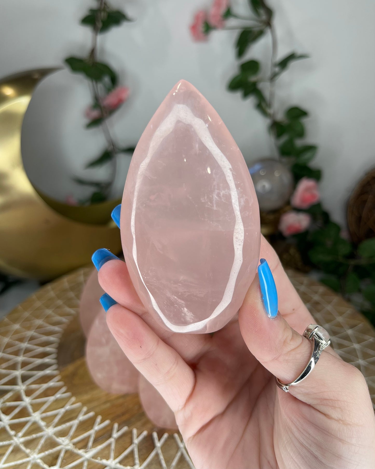 Rose Quartz Teardrops