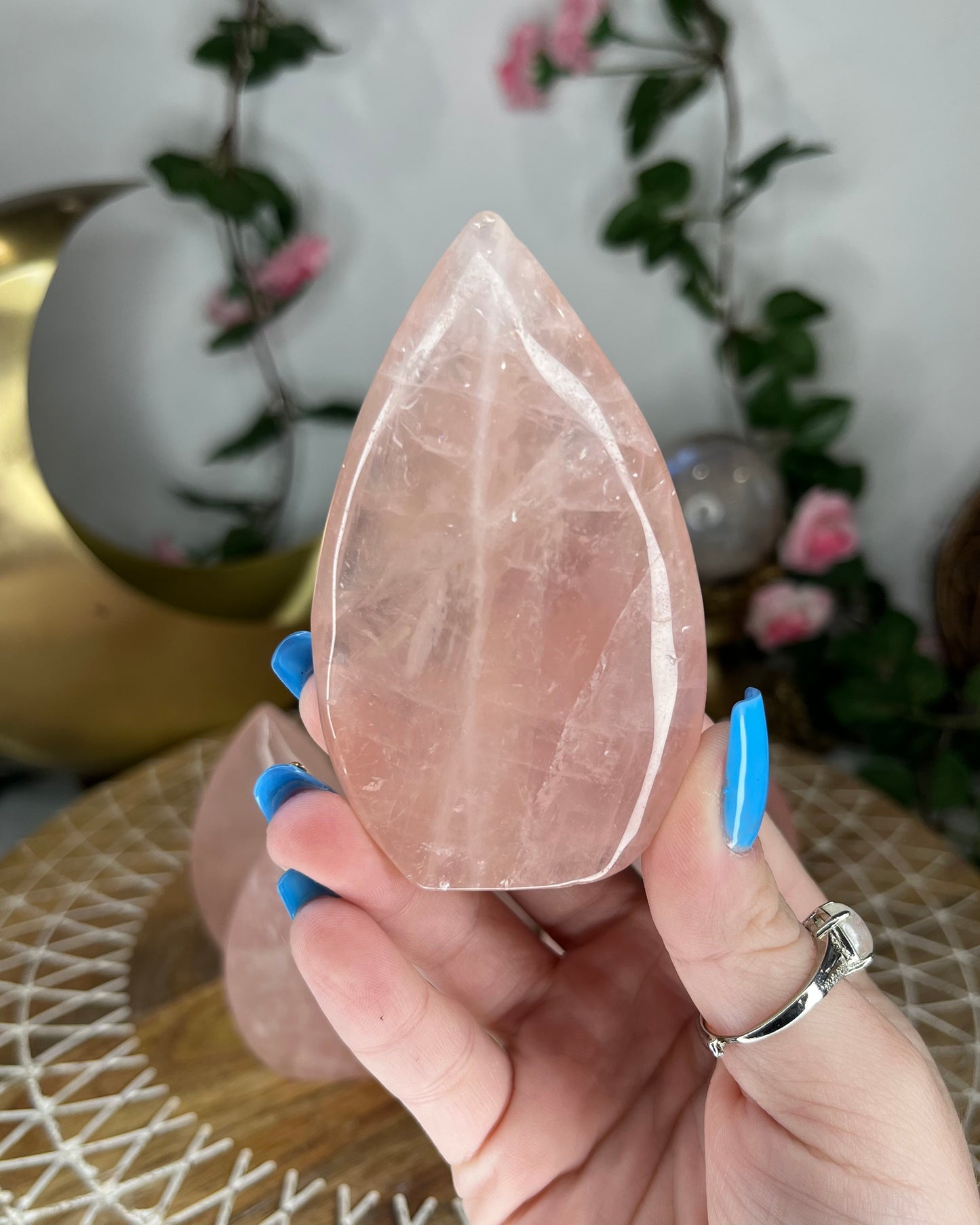 Rose Quartz Teardrops