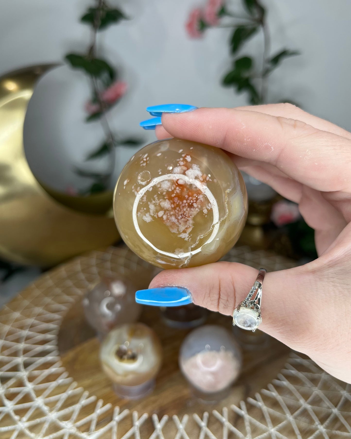 Flower Agate Spheres