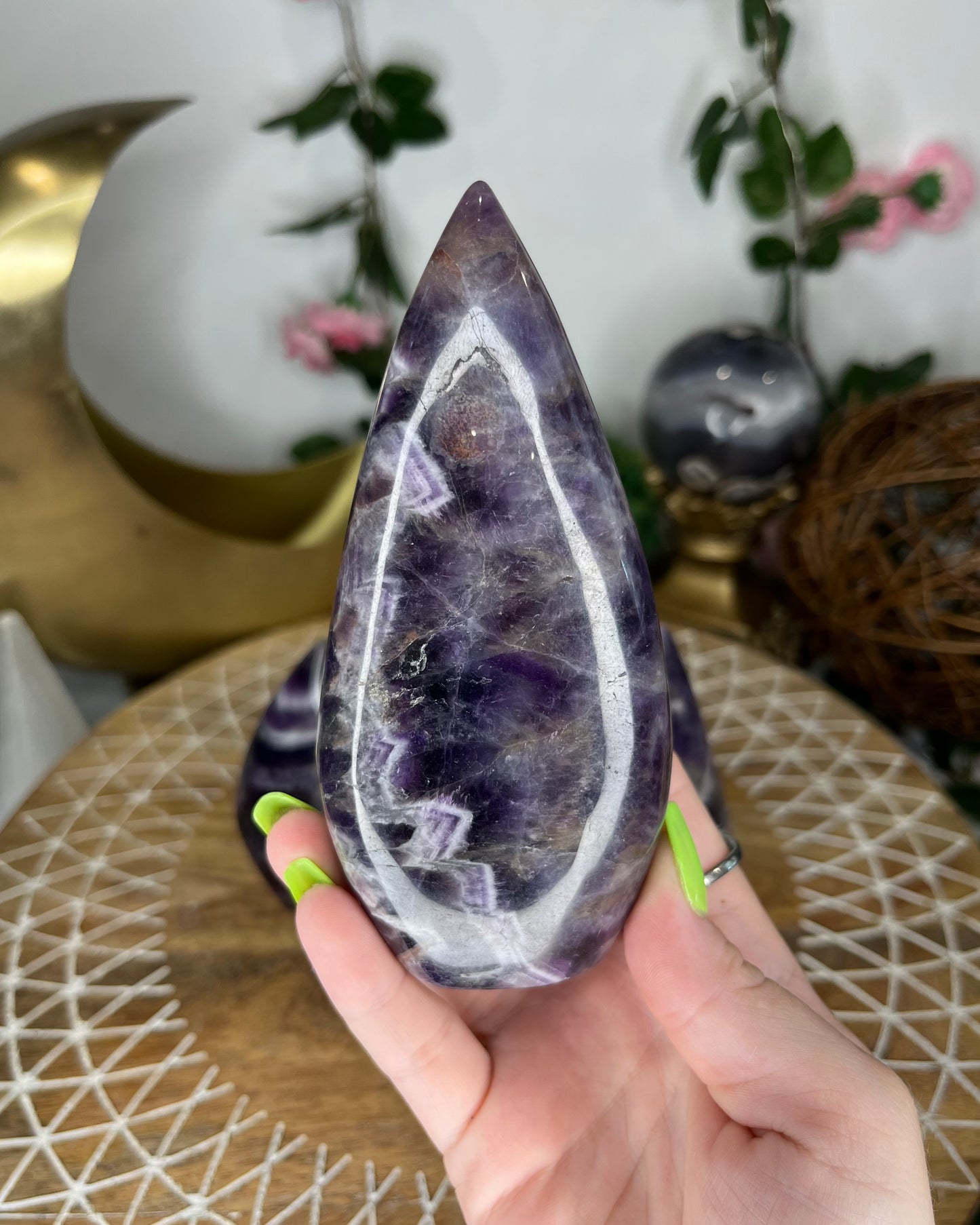 Chevron Amethyst Teardrops