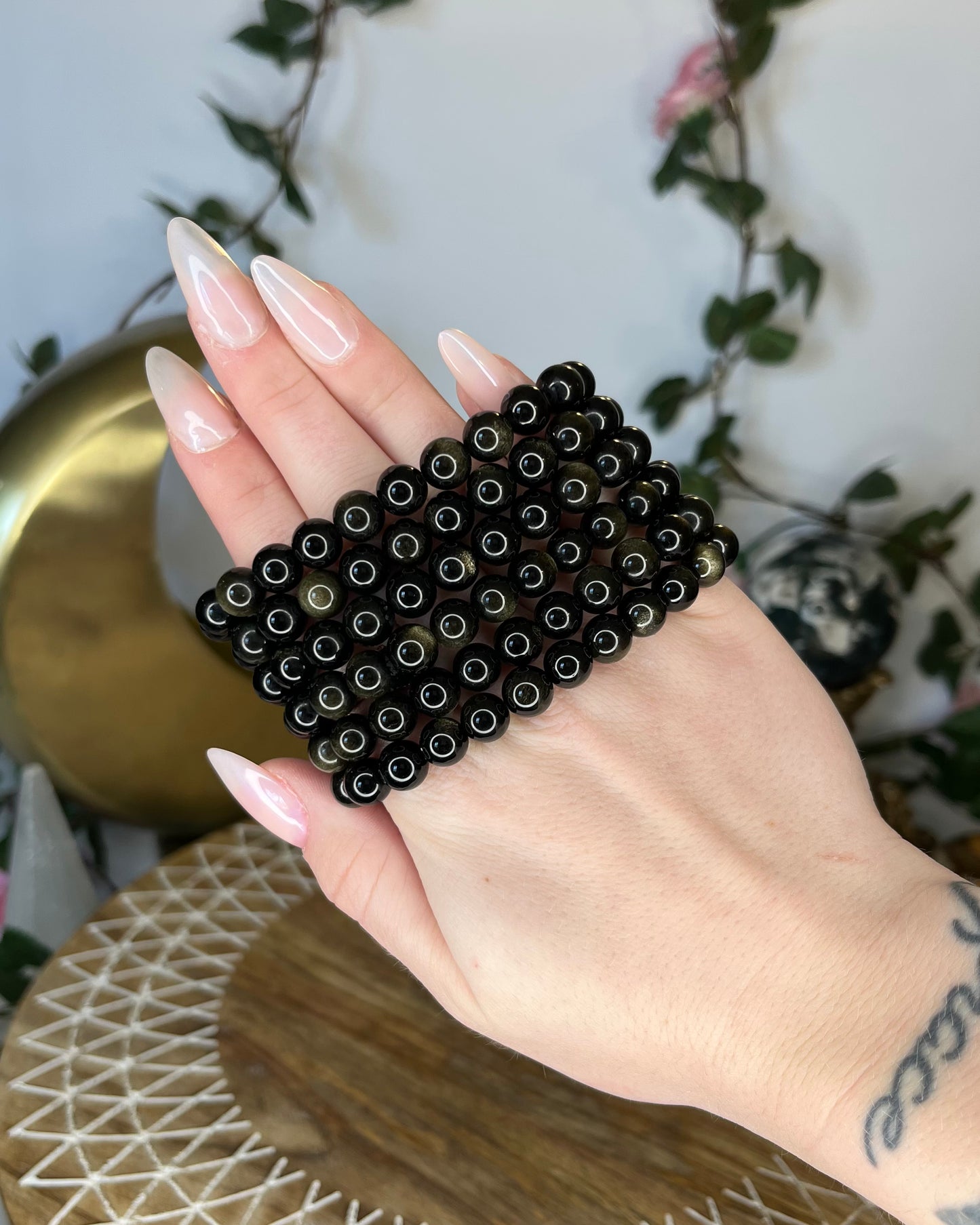 Gold Sheen Obsidian Bracelets