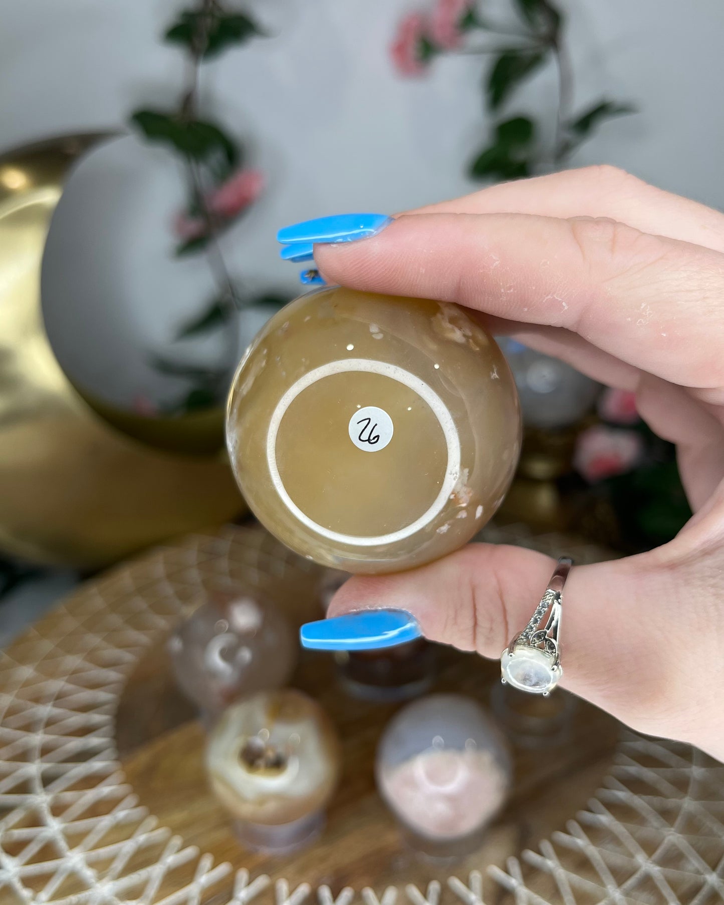 Flower Agate Spheres