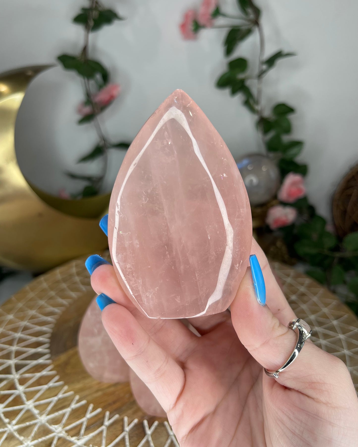 Rose Quartz Teardrops