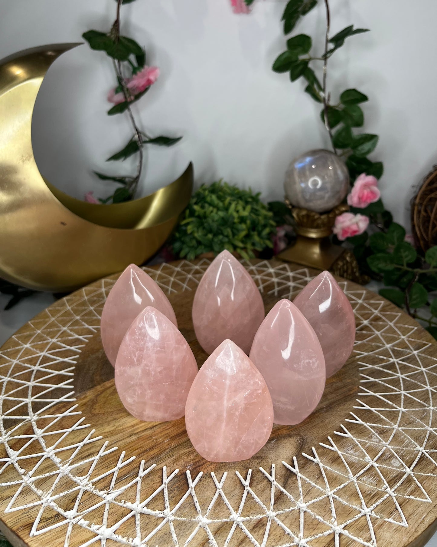 Rose Quartz Teardrops