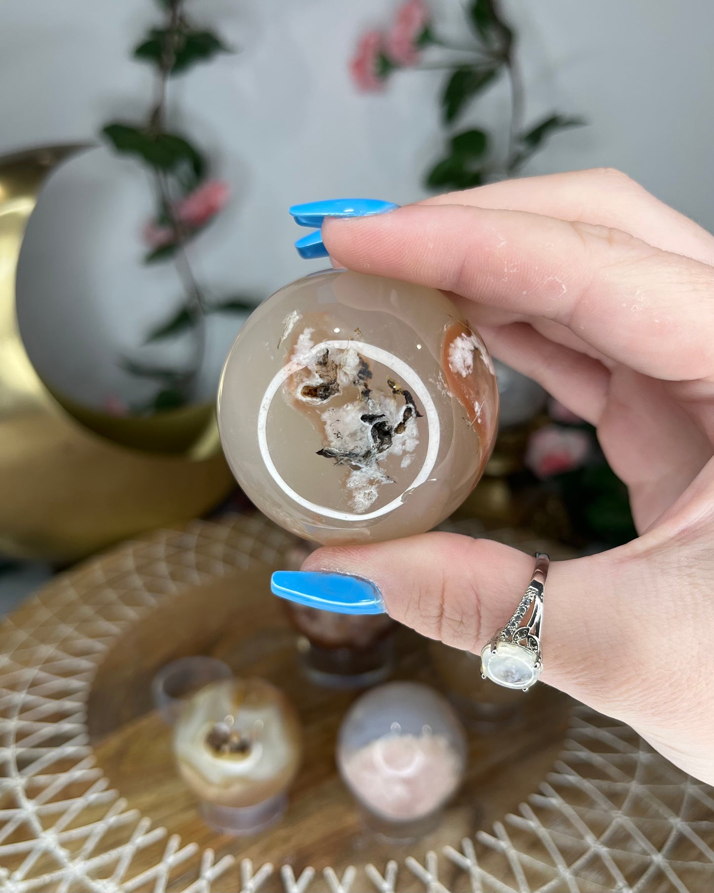 Flower Agate Spheres