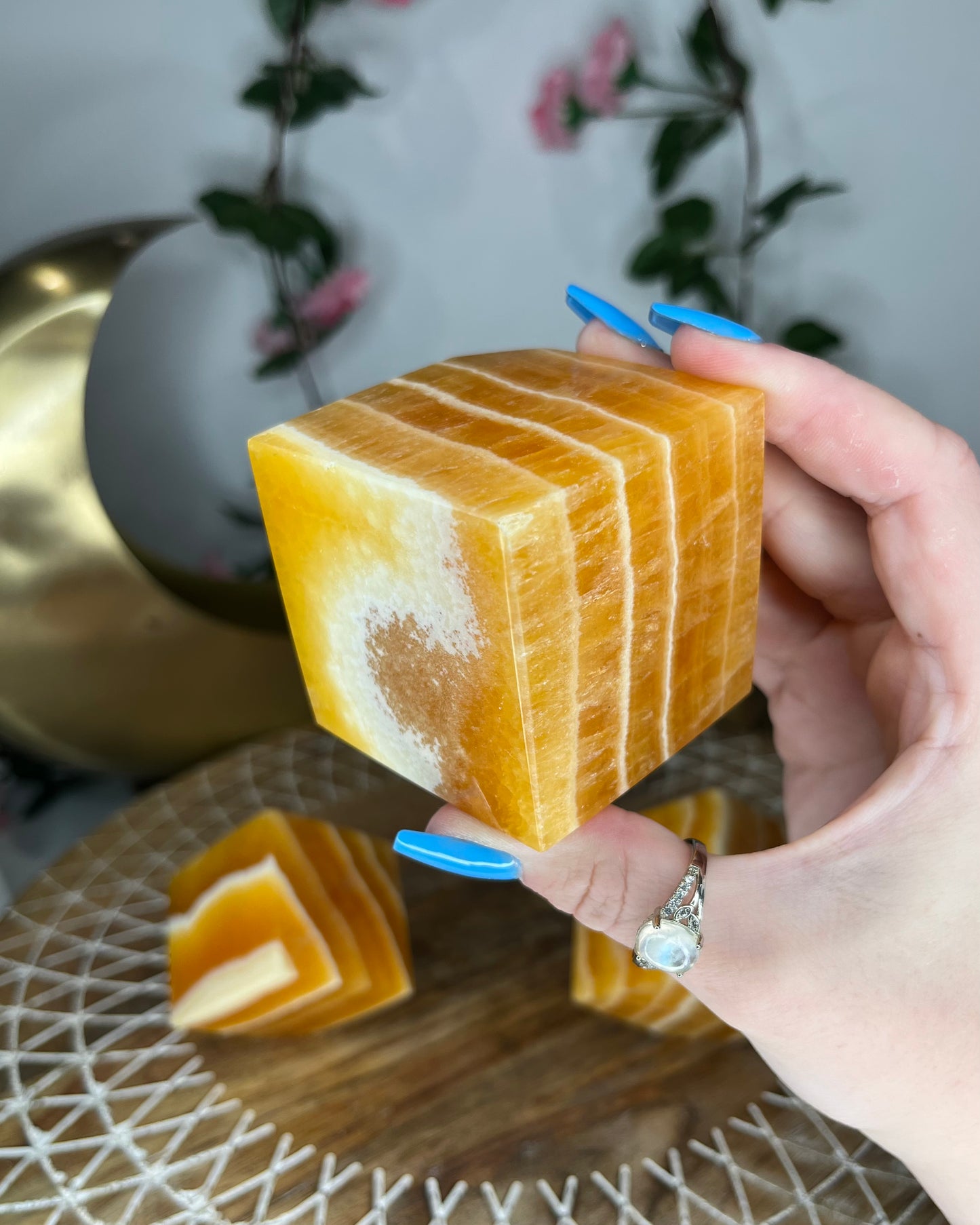 Orange Calcite Cubes