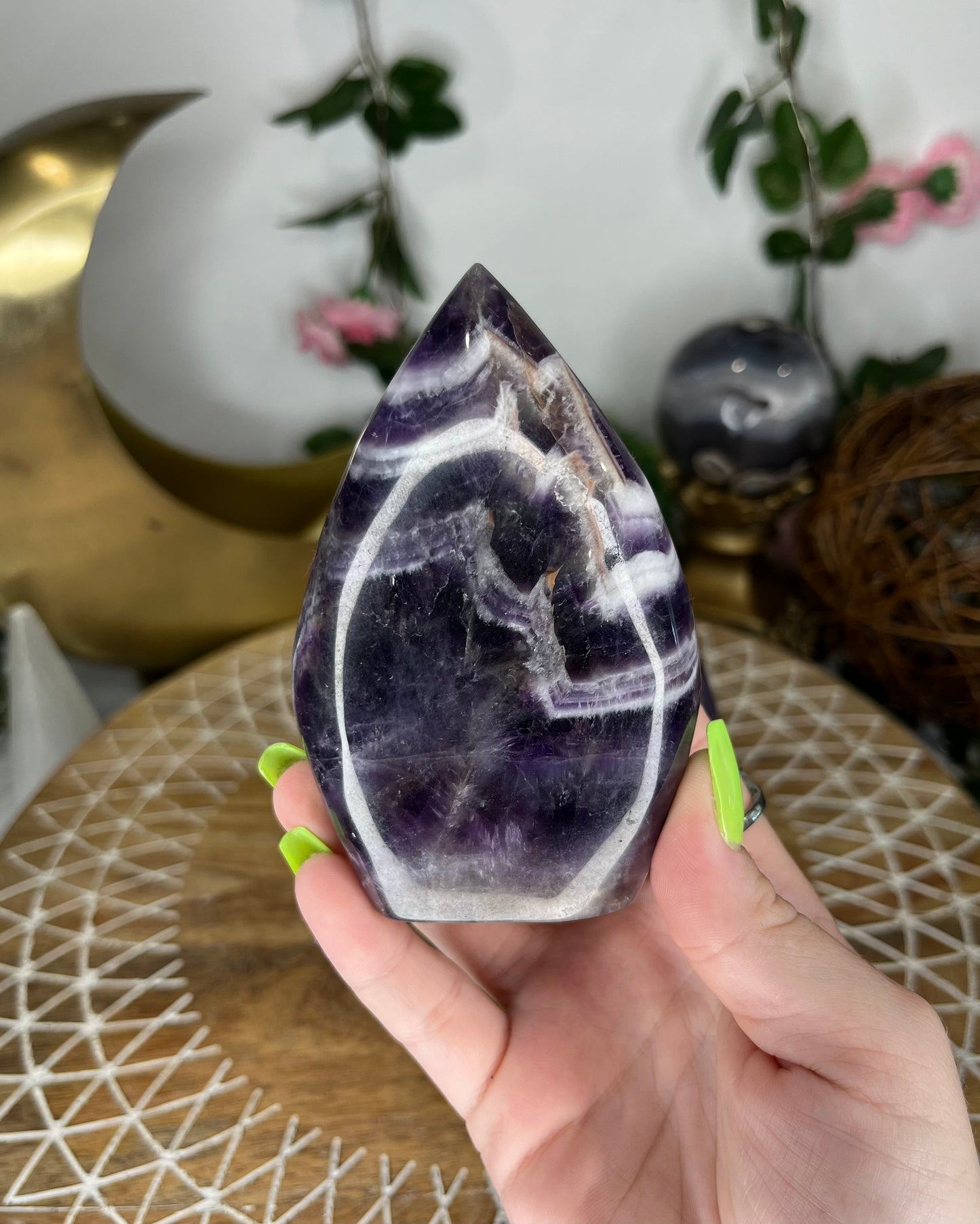 Chevron Amethyst Teardrops