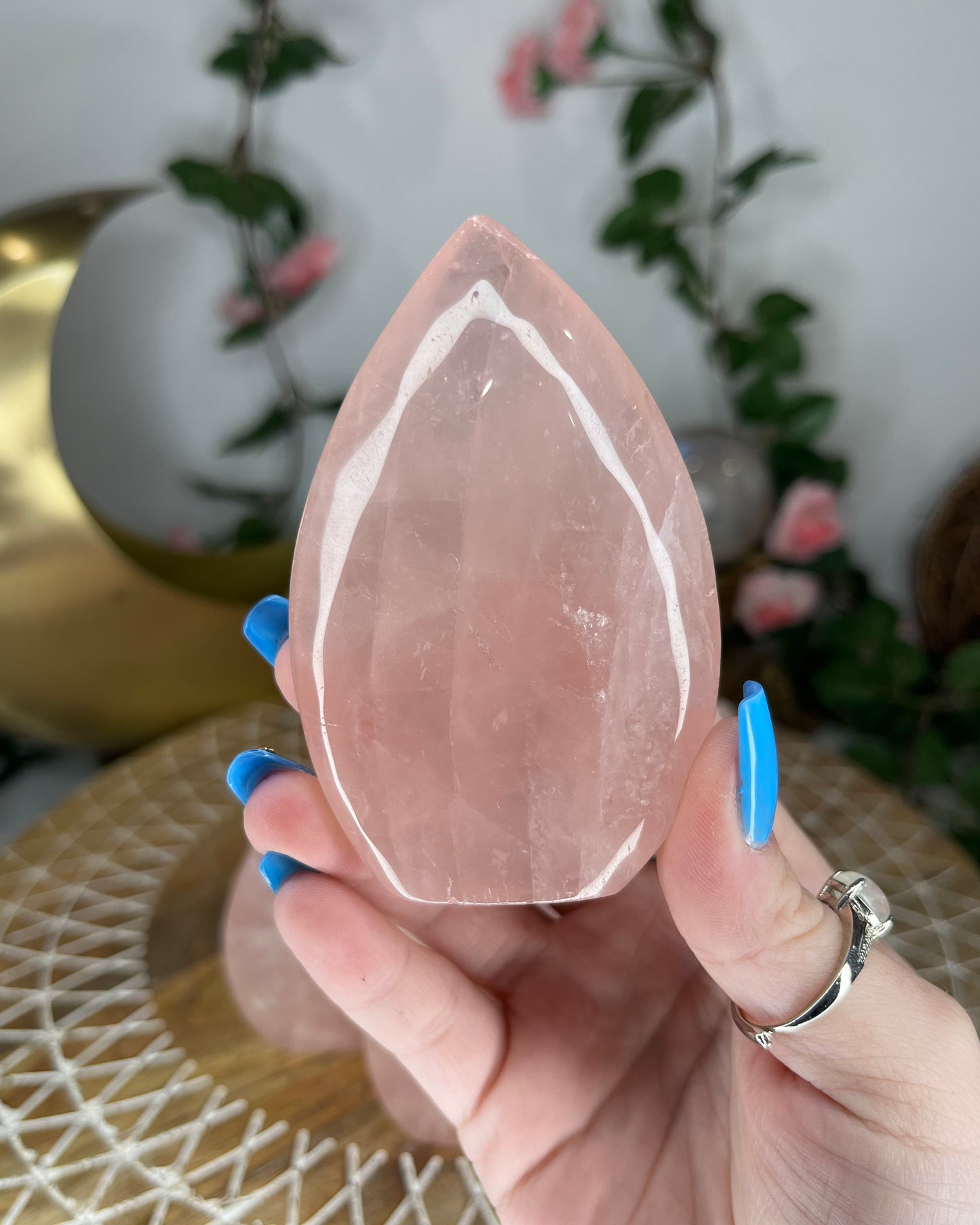 Rose Quartz Teardrops