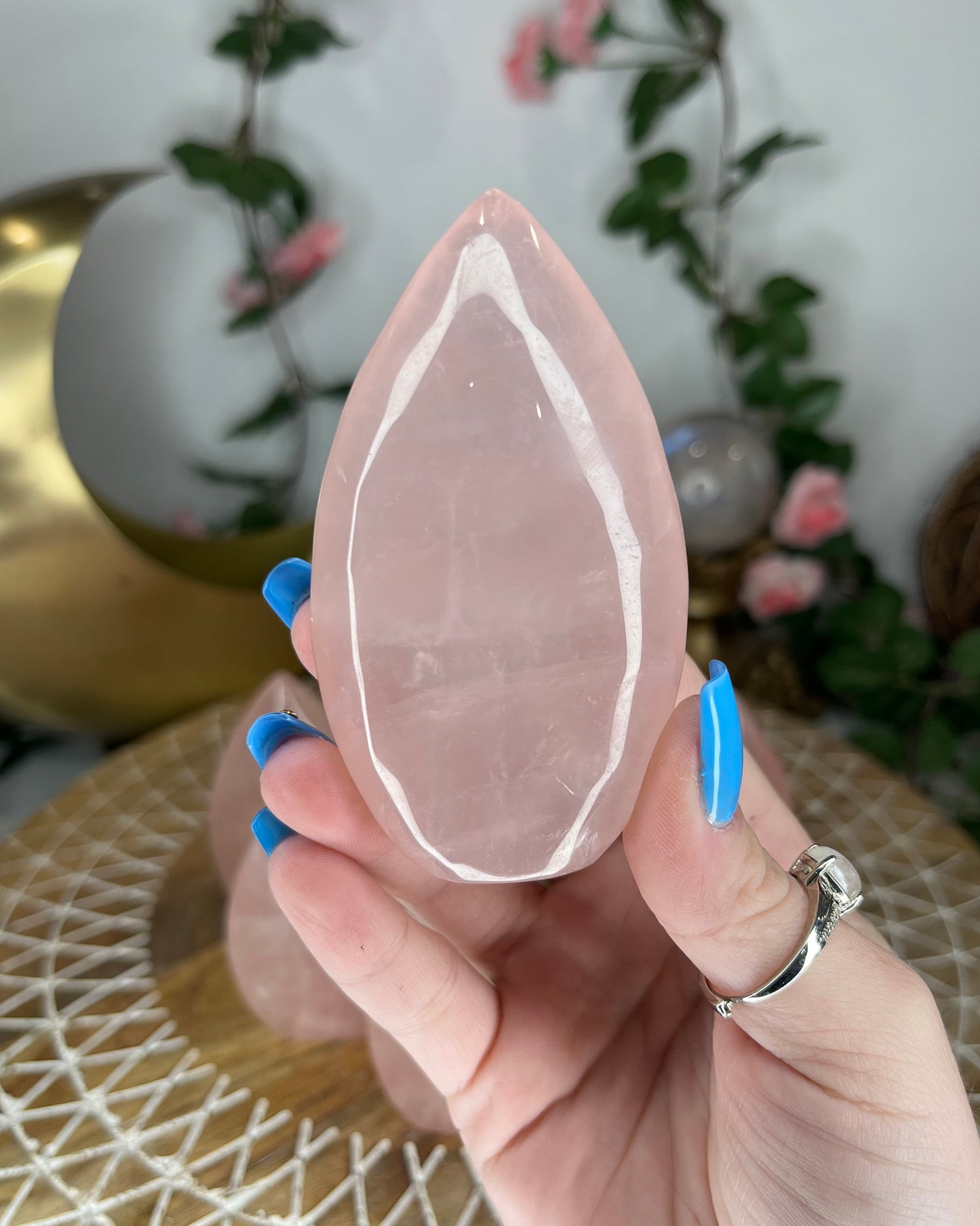 Rose Quartz Teardrops