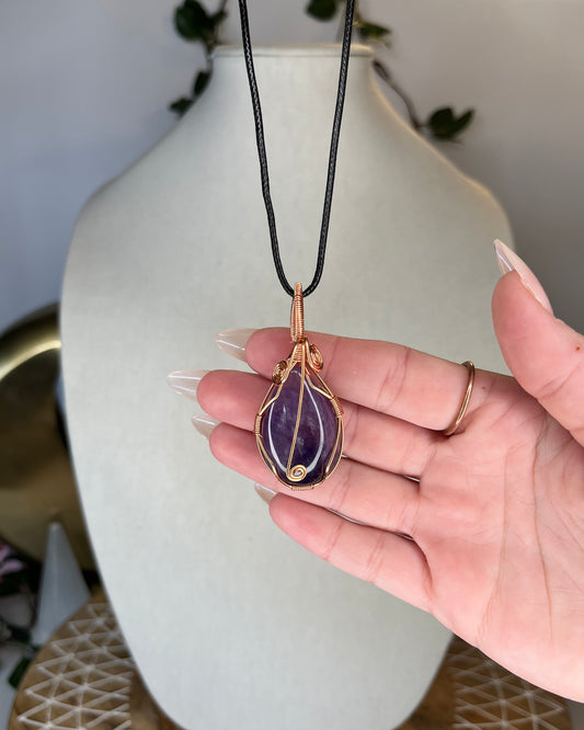 Amethyst Wrapped Necklace